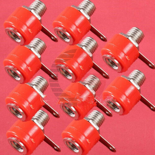 10PCS JS-910B Red Black 4mm Banana Jack Female Terminal Block for Speaker Audio