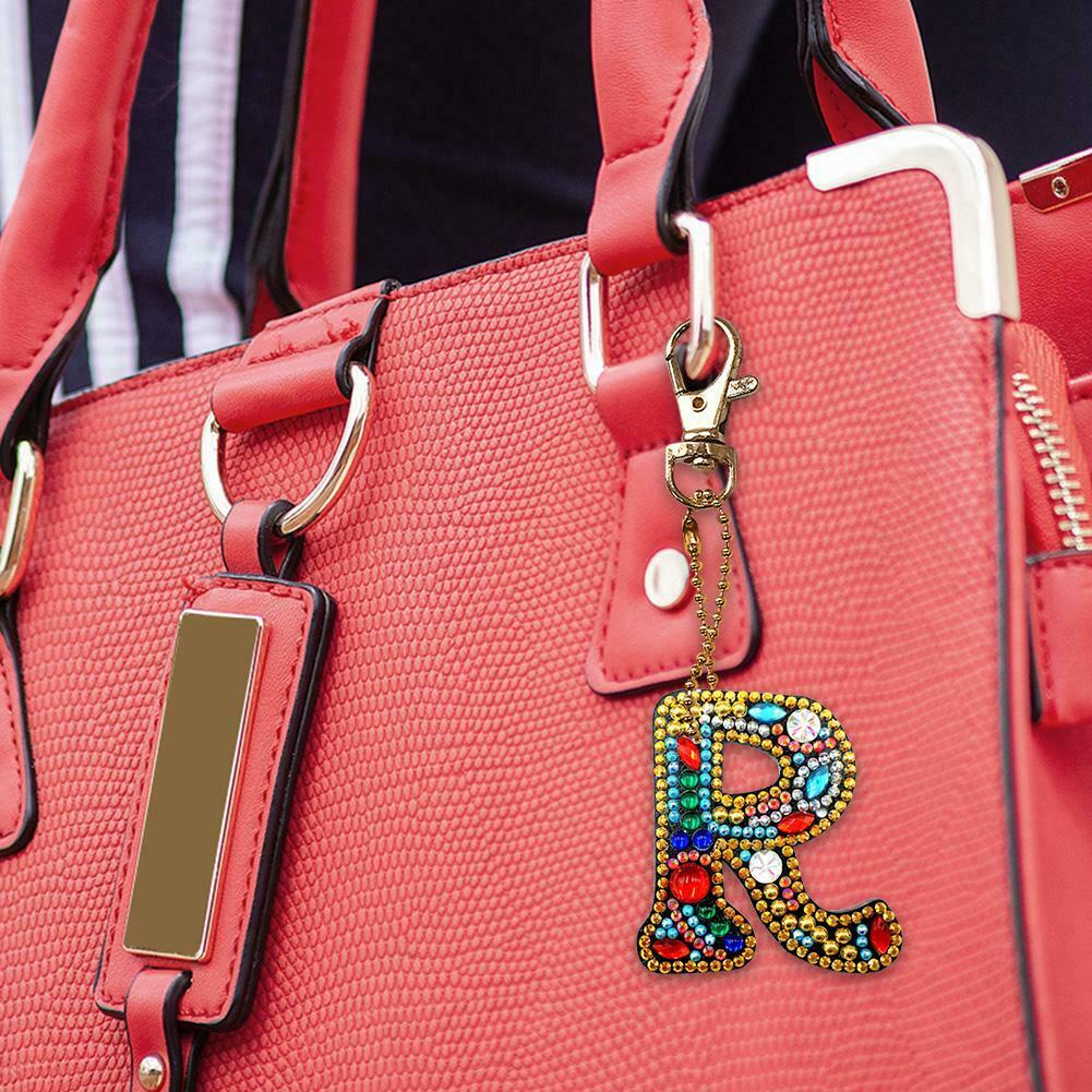 KeyChains DIY Key Chain Diamond Painting Letters Women Bag Keyring Pendant Gi @