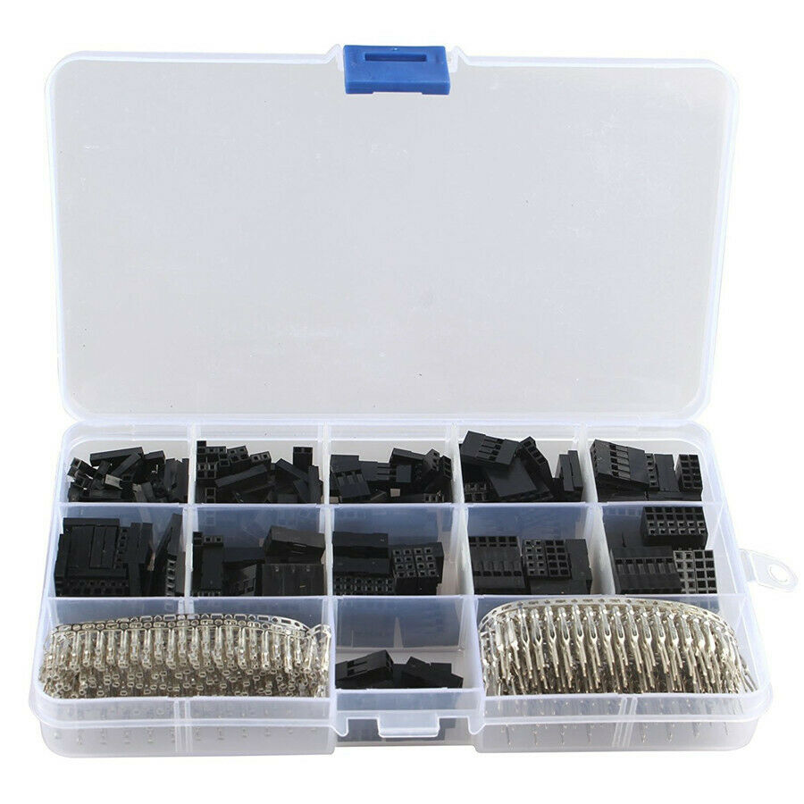 610Pcs 2.54mm Wire Jumper Housing Pin Connector & SN01BM Terminal Crimping Tool