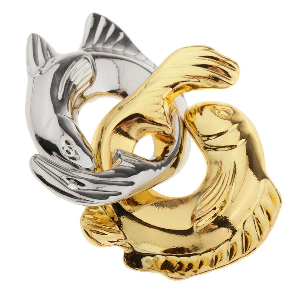 Zinc Alloy Fish Shape Interlock Brain Teaser Puzzles Jigsaw Games Mind Toys Gift