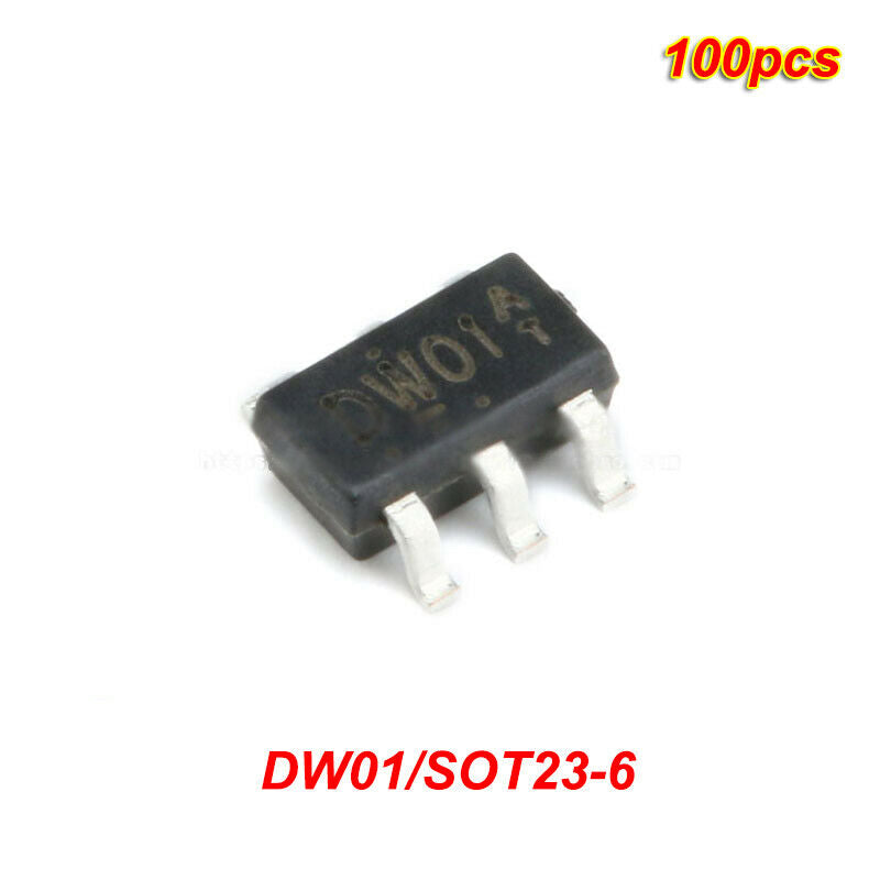 100pcs DW01 SOT23-6 Battery Protection IC MOSFET Field effect Transistor