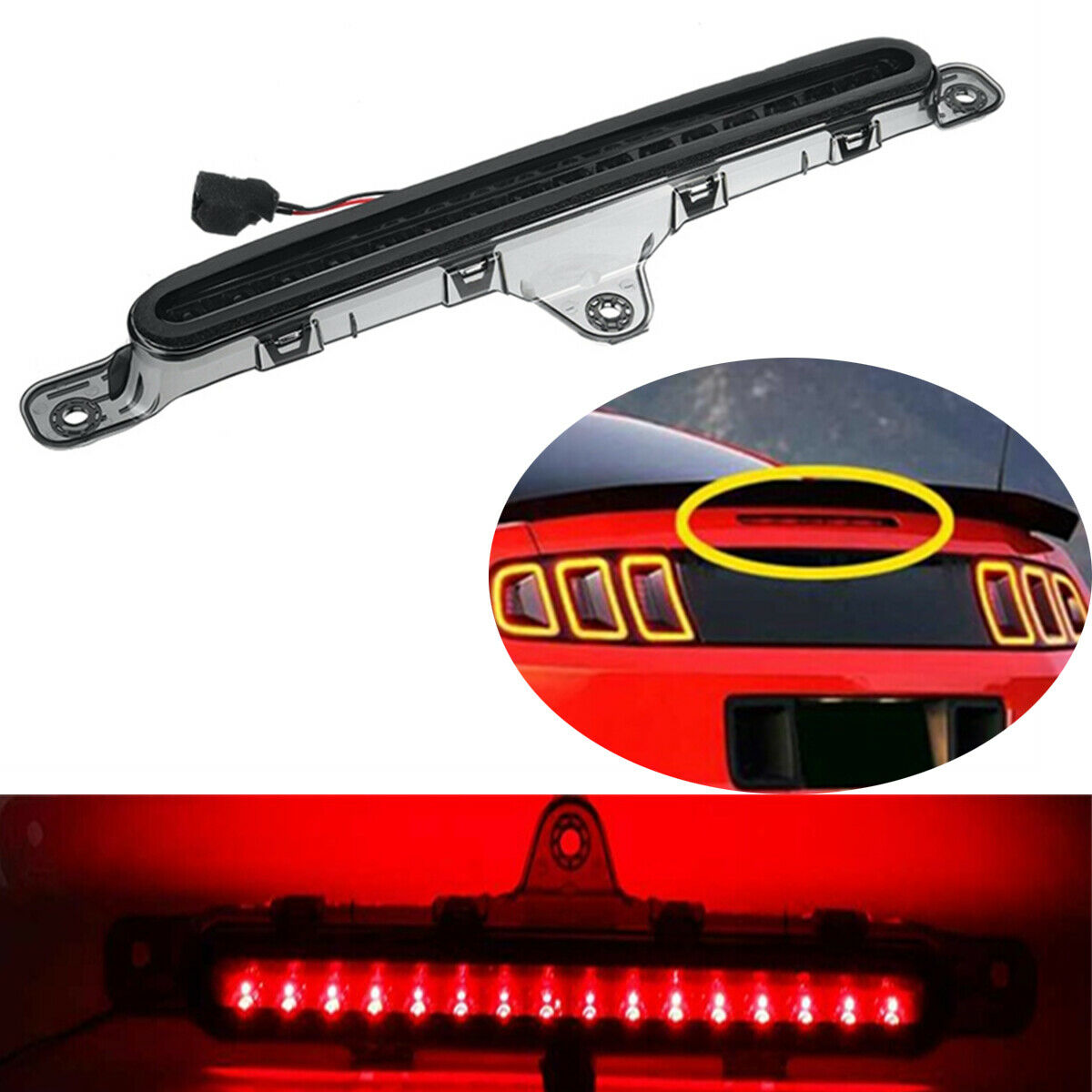1Piece LED Car Rear Brake Light Signal Lamp Replacement For Ford Mustang 2010-14