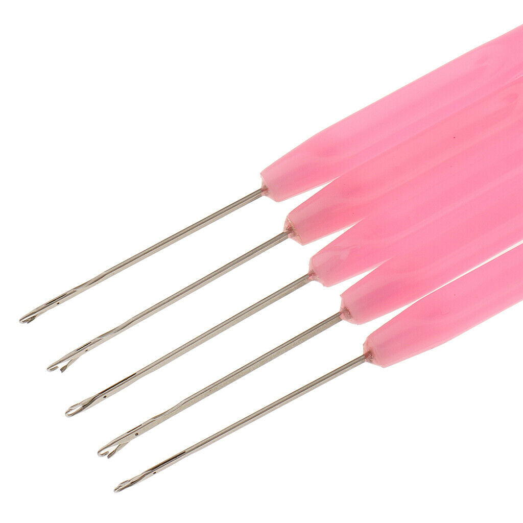10 Salon Pulling Hook Loop Needle Tools for Micro  Hair Extensions Braid