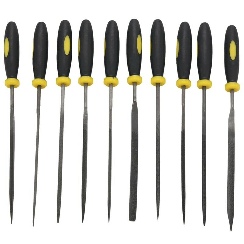 10 Pieces Of 3x140mm Needle File Set For Jeweler Woodcarving Craft Metal GlassP8