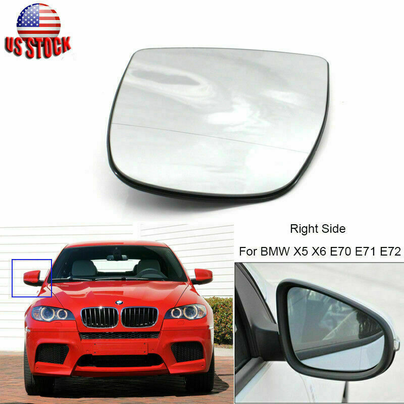 Heated Mirror Glass Passenger Side For 2007-13 BMW X5 E70 08-2014 BMW X6 E71 E72