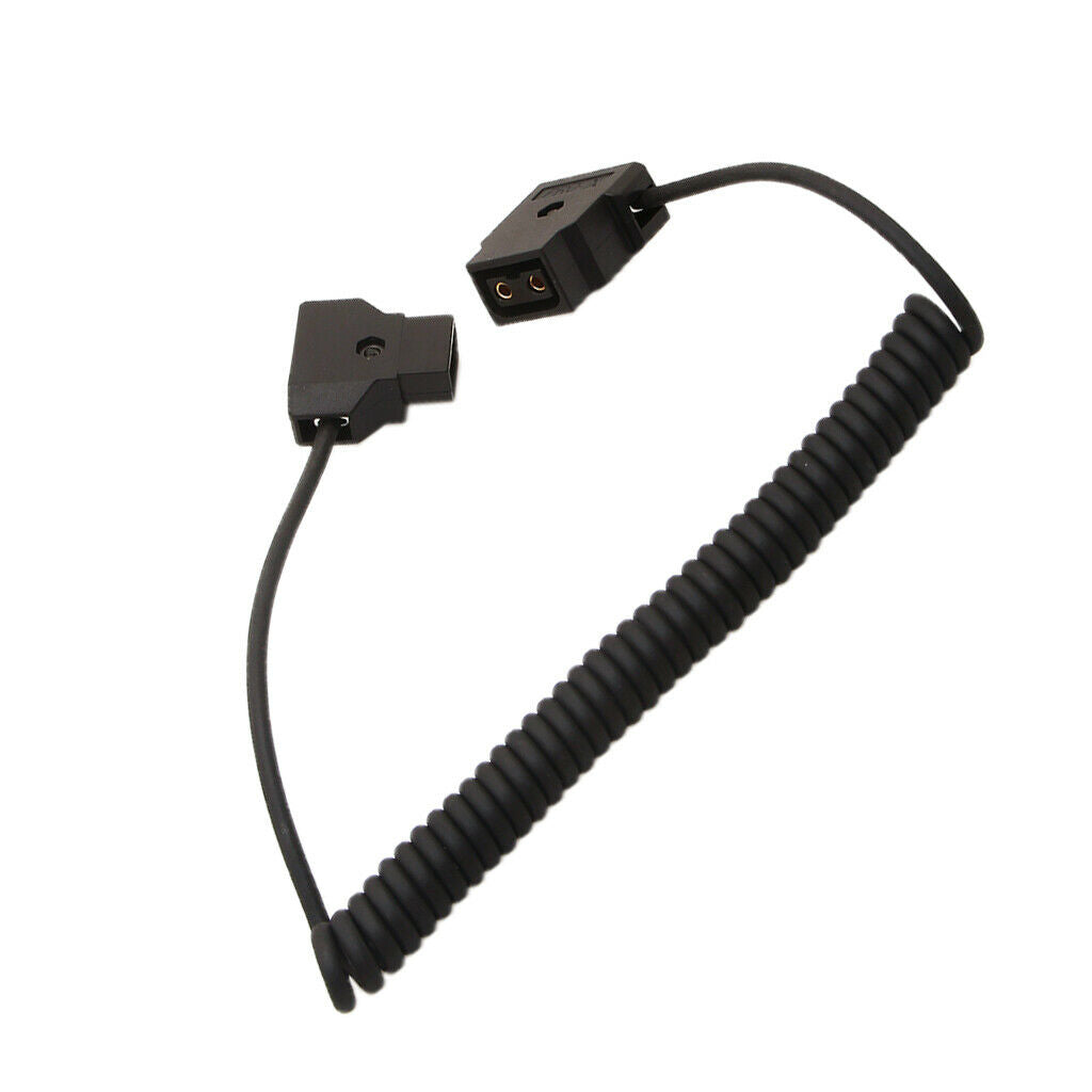 Coiled D-Tap Dap 2Pin Male to Female Cable for DSLR Rig Power