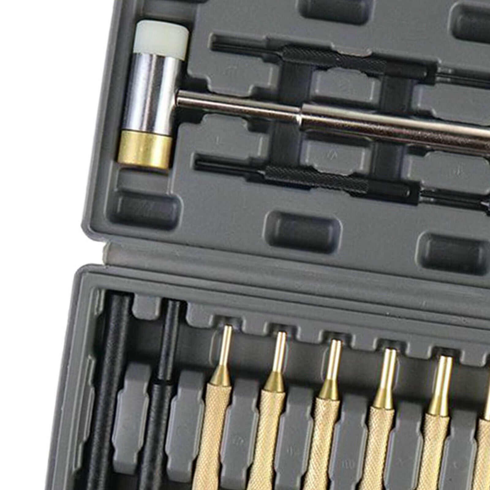 15 Piece Brass Punching Set And Double-sided Copper Hammer, Brass, Steel,