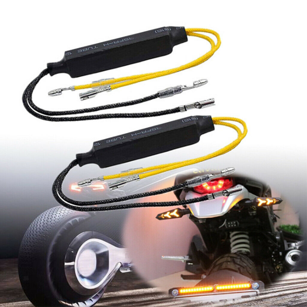 Motorcycle LED Turn Signal Indicator Bulb Flasher Relay Adaptor 27W 26ohm