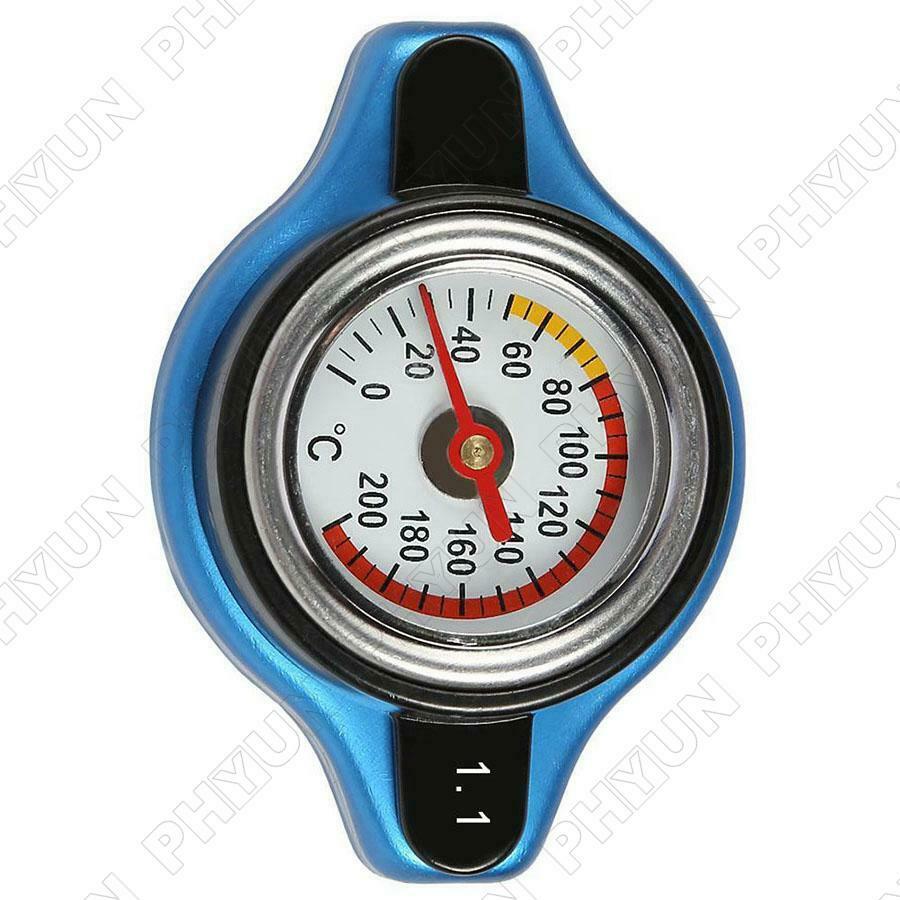 1x Car Accessory Thermost Radiator Cap Water Temp Gauge 1.1BAR Cover Universal