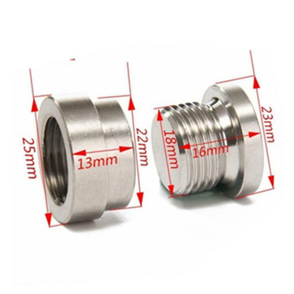 3x M18x1.5mm Thread Stainless Steel Plug with Weld-In Bung O2 Oxygen Sensor