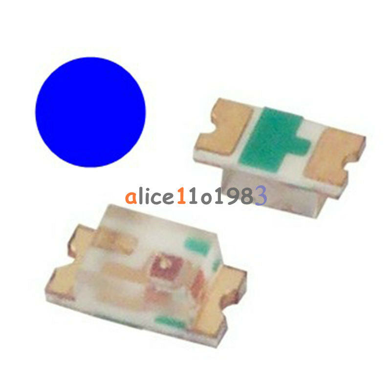 100Pcs Blue SMD SMT 0603 Series LED Super Ultra Bright  Light DIY Lamp