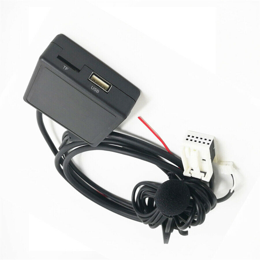 Car Audio BT Aux USB Adapter + Microphone For BMW E60 E63 E64 E66 E81 E82 E70 90