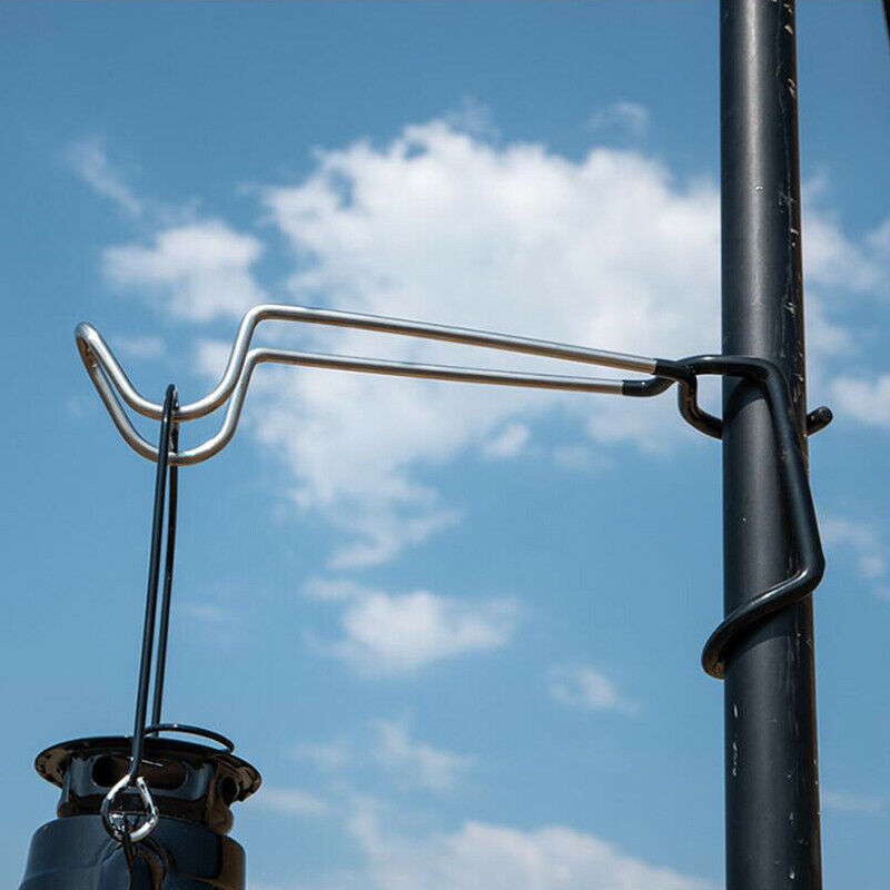 Portable Tent Pole Lamp Holder Hook Outdoor Camping Fishing Light Hanger Too CH