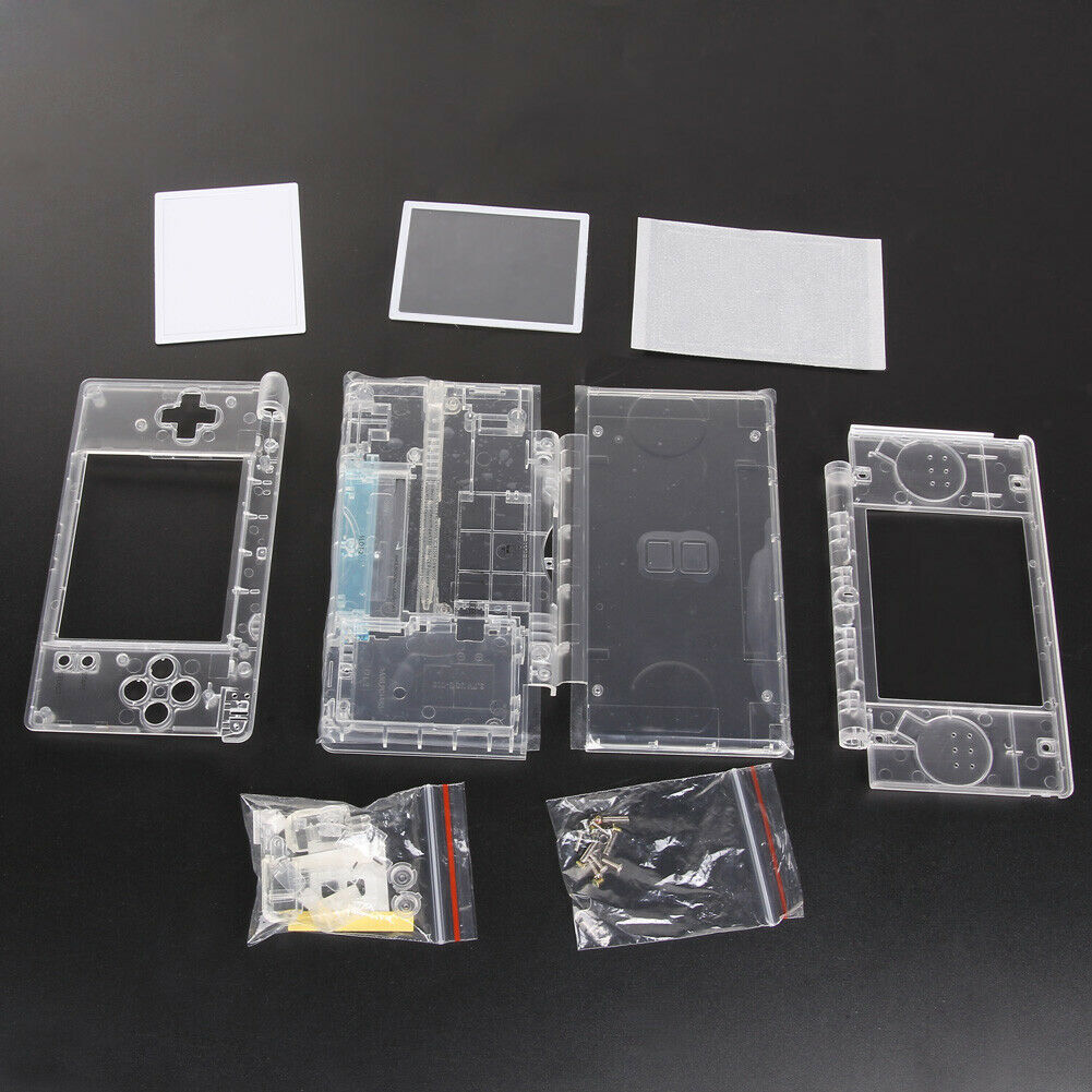 Replacement For Nintendo DS Lite Housing Shell Screen Lens Crystal Clear