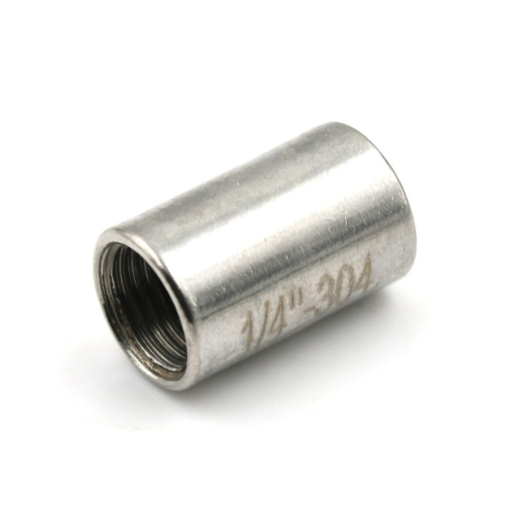 1/4" 0.25" Female x Female Threaded Pipe Fitting Stainless Steel SS304 NPT   Lt