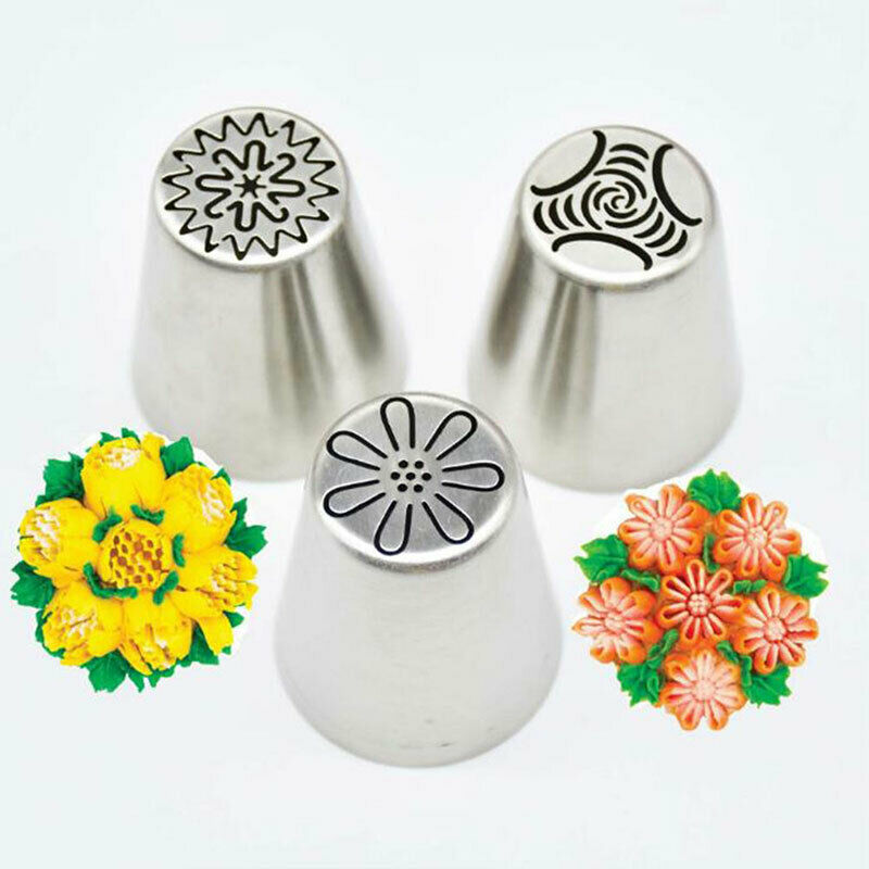 6Pcs/Set Russian Tulip Icing Piping Nozzles Stainless Steel Pastry Cake T.l8