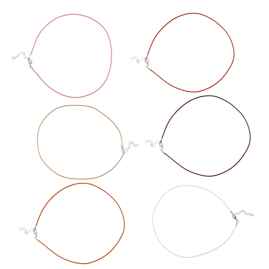40x Wax Cord Rope Necklace Chain Rope with Lobster Clasp Jewelry Pendants