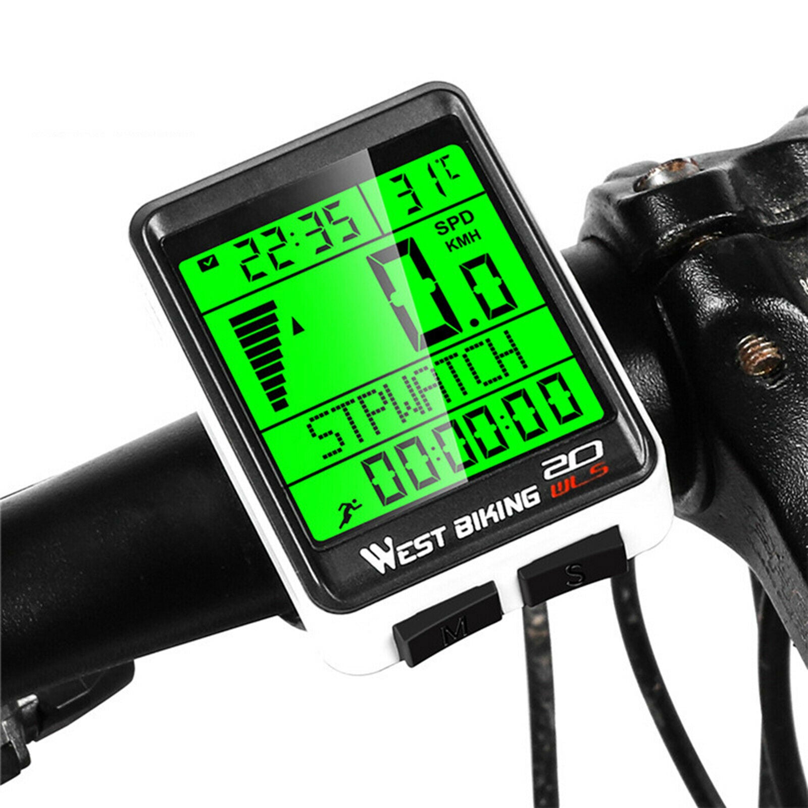 Bike Computer Mountain Road Bicycle Speedometer Speed Reminder Time Display
