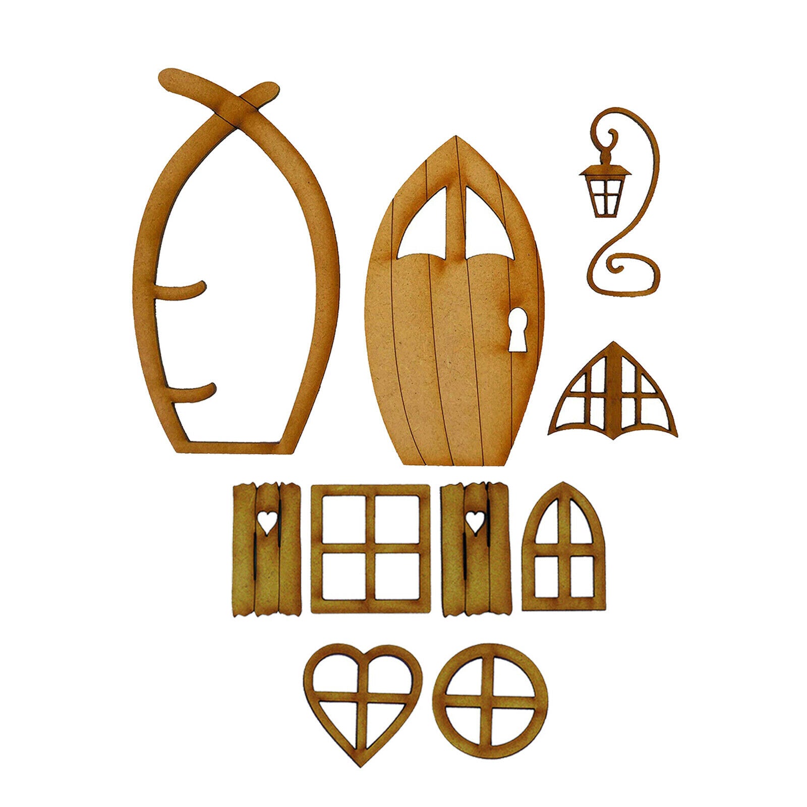 Mini Fairy Elf Garden Window Door Assembly Art Garden Decor Lawn Accessories