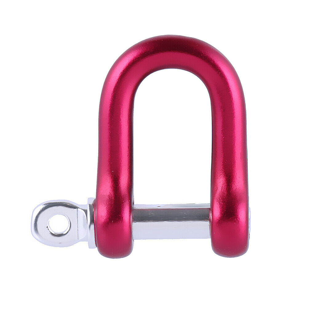 Aluminium Colorful D-Shaped / U-Shaped Shackle Connecting Chain Buckle - Red
