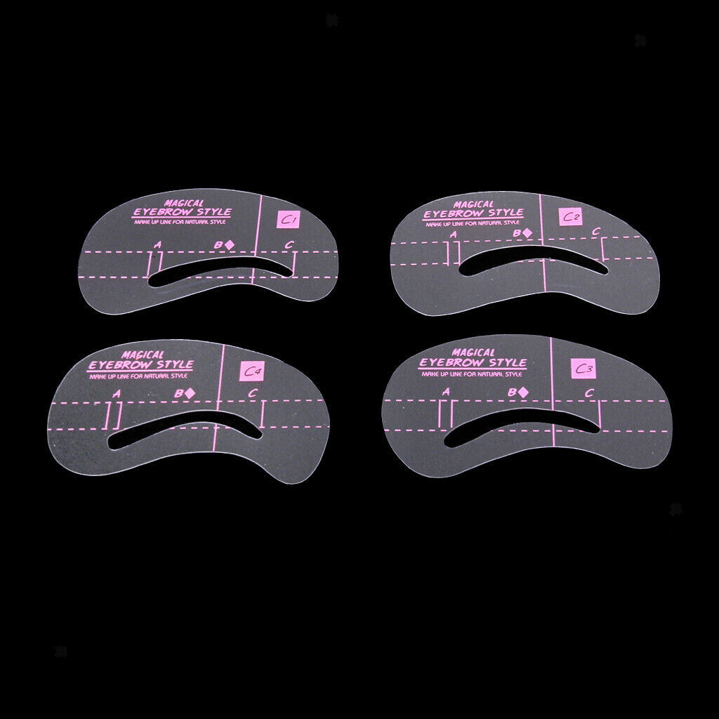 4PCS Stencil Eyebrow Template Modeling Shaping Face Makeup with 4style