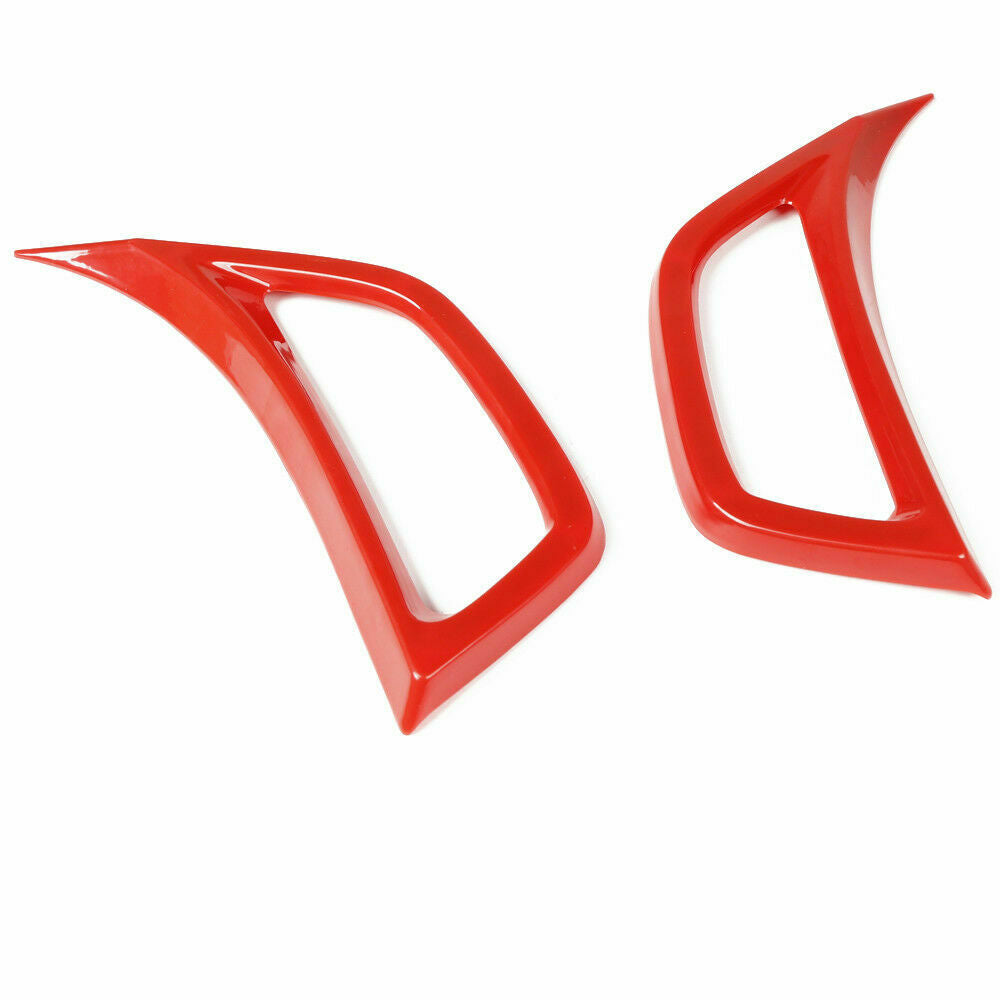 2pcs Car Leaf Plate Air Inlet Vent Trim Cover Red For Jeep Wrangler JL 2018-20