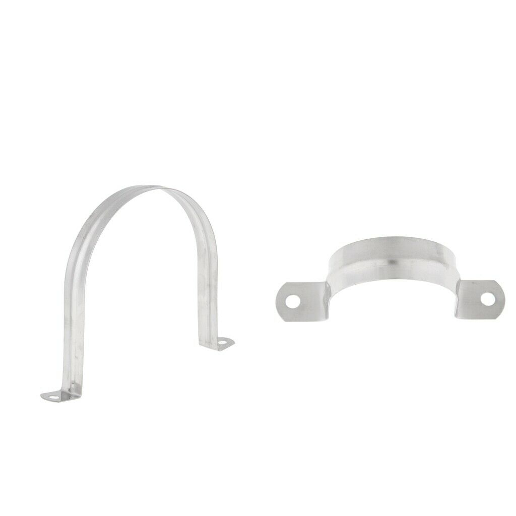 2 pieces Stainless Steel Saddle Clip Clamp Stormwater Pipe Downpipe 50+120mm
