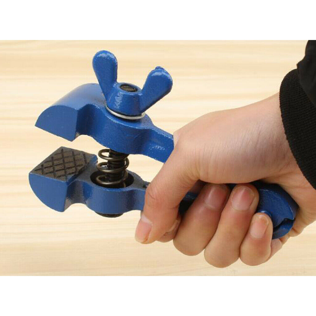Jewelers 120mm Long Hand Held Mini Metal Vise Vice Jaw Wideth 25mm - Blue