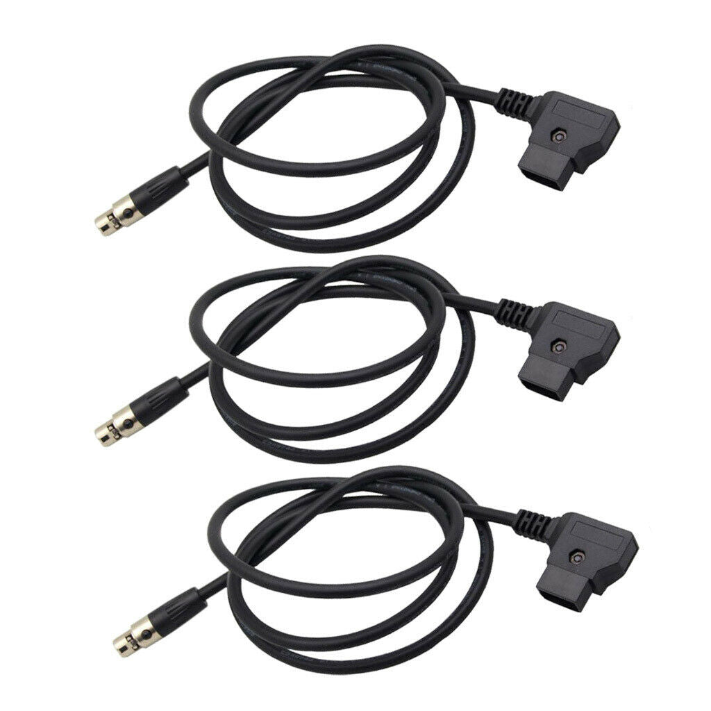 3x D-Tap to 4Pin XLR Female Adapter Power Coiled Cable For   Monitor