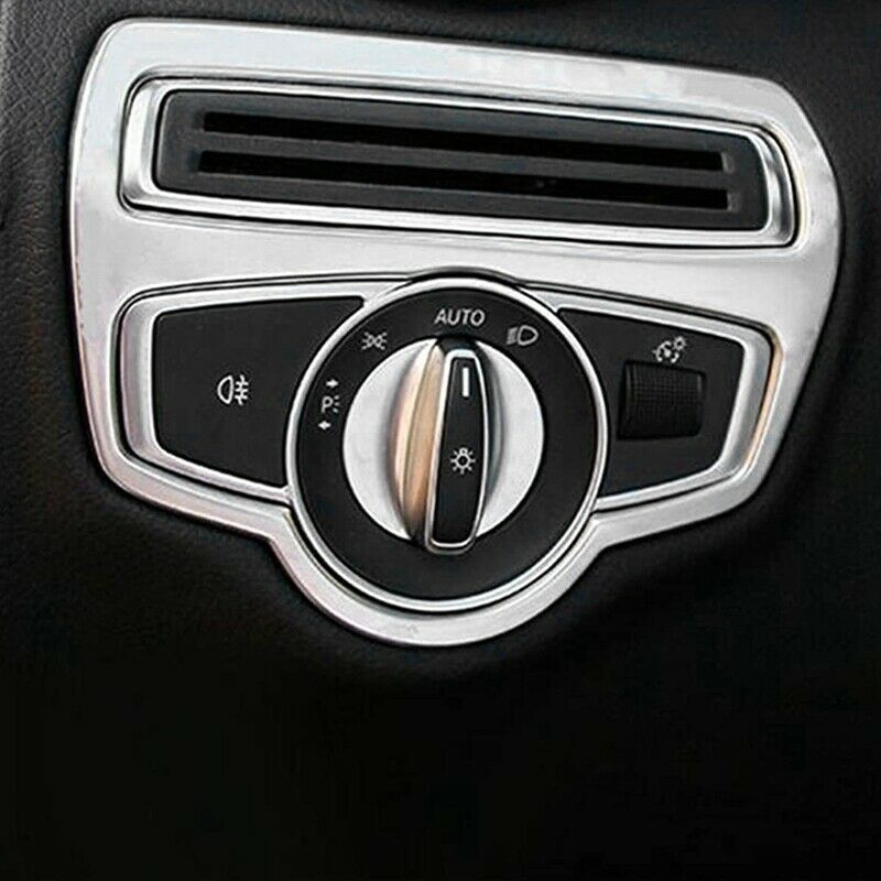 Headlight Switch Buttons Decorative Covers Trim for Mercedes Benz W205 C ClassU9
