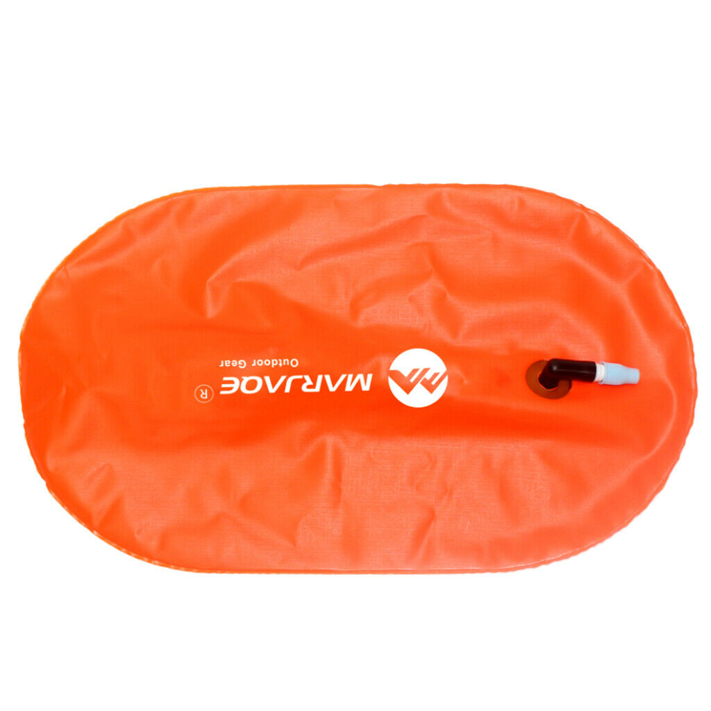 Highly Visible Orange Swim Bubble Buoy Swimming Tow Float For Open Water