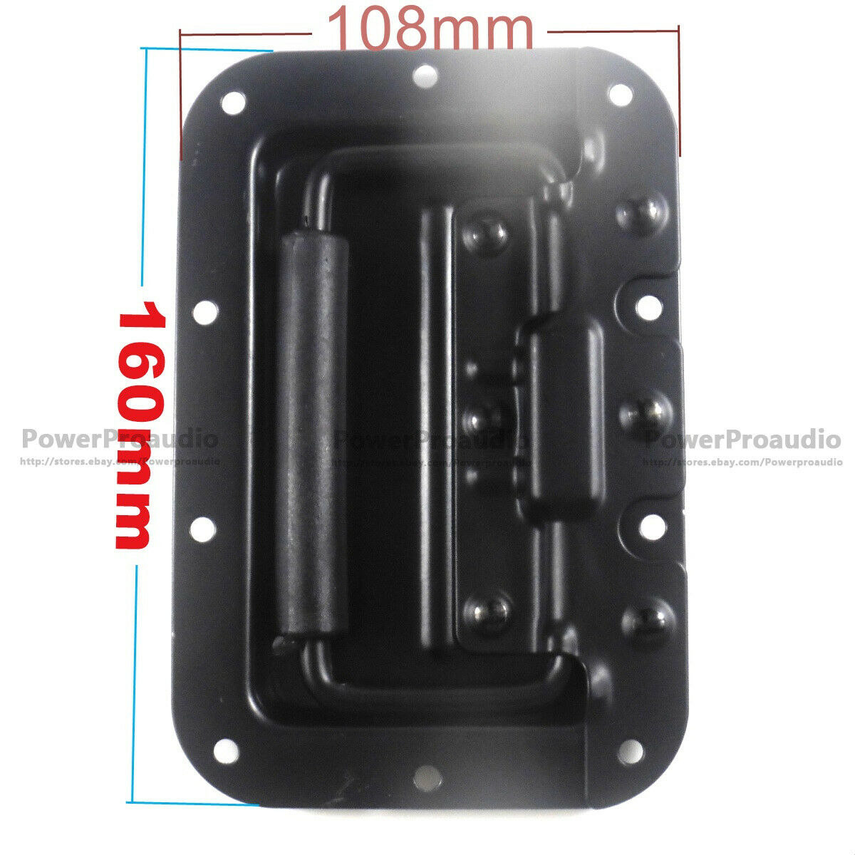 2 Pcs Black Recessed Handles For ATA Flight Case Spring Loaded 160mm x 108mm