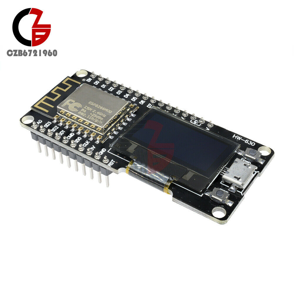 0.96" OLED ESP8266 ESP-12F CP2102 Module WiFi NodeMCU Wemos Development Board