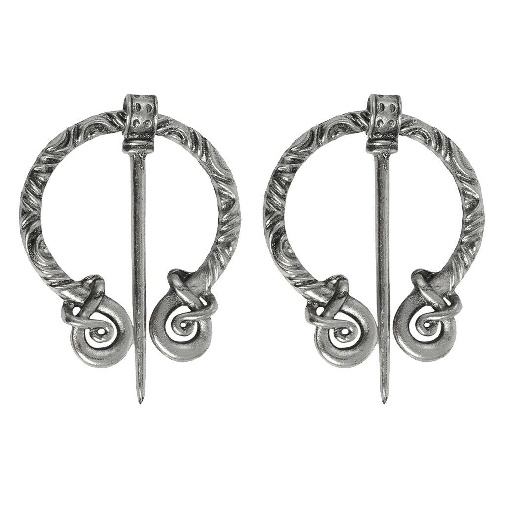2pcs Viking Norse Brooches Retro Shawl Coat Scarf Collar Jewellery Pin