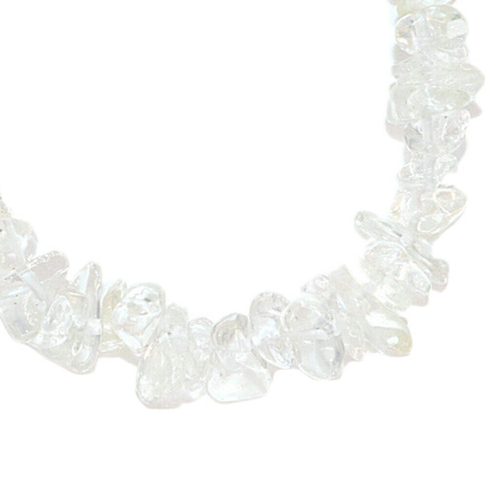 Charms Natural Crystal Gravel Bracelet Beaded Lovers Bangles White