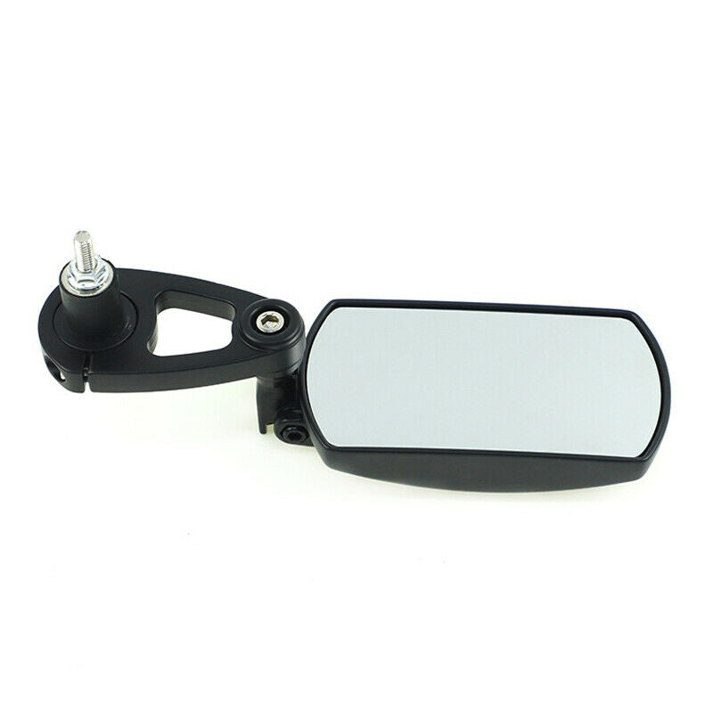 Aluminum Alloy Motorcycle Bicycle Rear View Side Bar End Mirrors Foldable Black