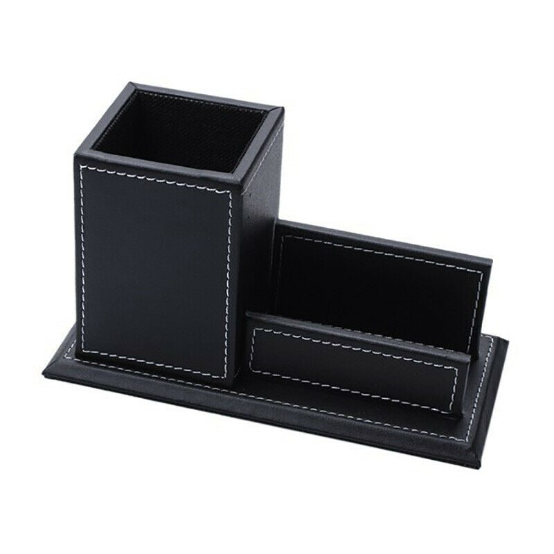 1PCS PU Leather Multi-Function Desk Stationery Organizer Storage Box Pen, PhB9G5