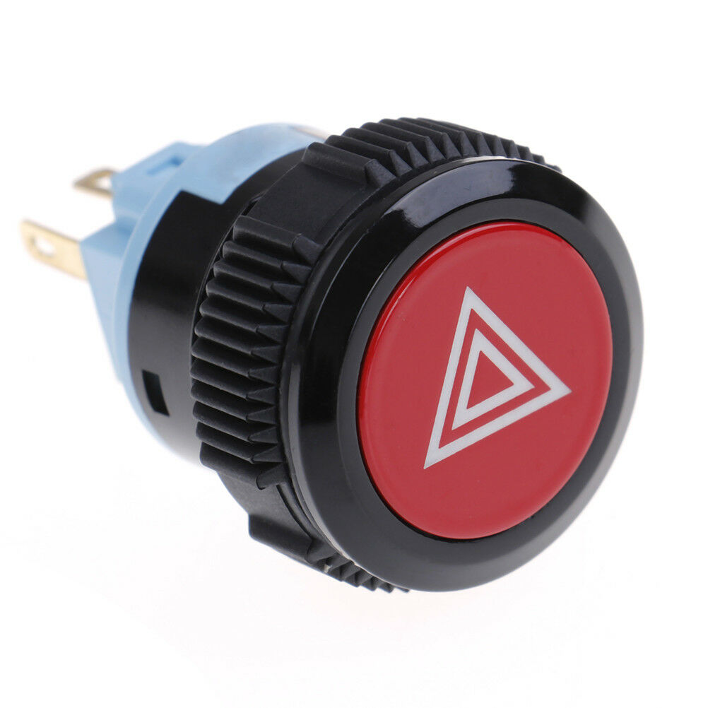 22mm red led emergency warning flash light push button self-locking switch J SJ