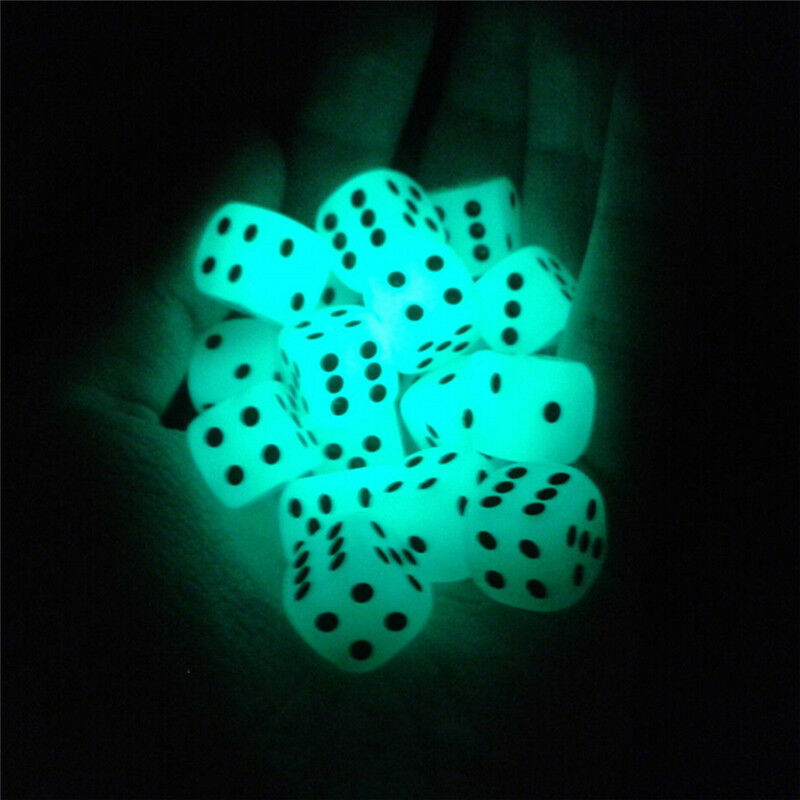 5pcs14mm rounded noctilucent dark dice for ktv bar light emitting dice&KNJ Kt