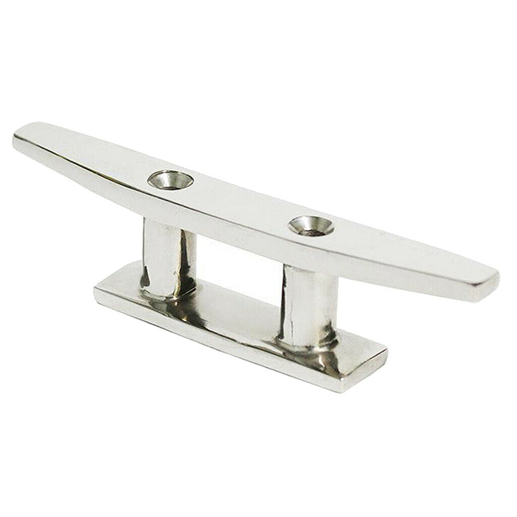 316 Stainless Steel Boat Deck 2 Holes Low Flat Rope Cleat Mooring Bollard
