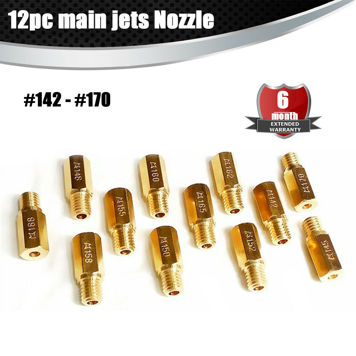 12pc Carburetor Main Jet kit for PWK   OKO CVK 142 145 148 150 152 155..170