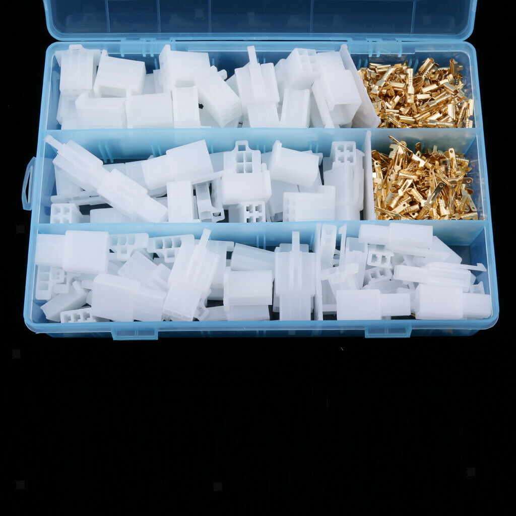 2.8mm 2 3 4 6 Pin Electrical Wire Connectors Spade Terminals Kit