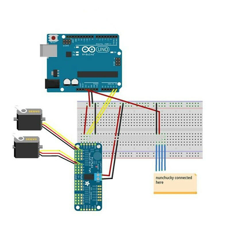 16-Channel 12-bit PWM/Servo Driver-I2C interface-PCA9685 DIY Servo Shield MY1