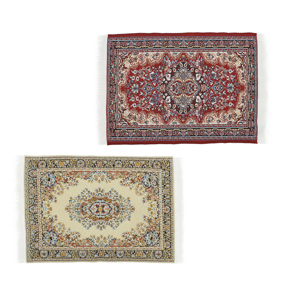 2 Pieces Handmade Miniatures Carpet Turkish Style