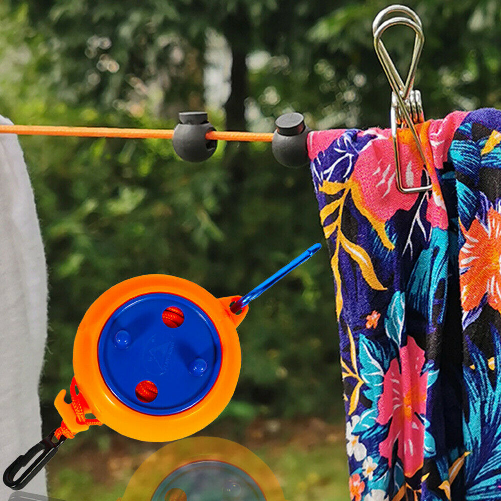 Retractable Clothesline Indoor Outdoor Travel Portable Windproof Lanyard @
