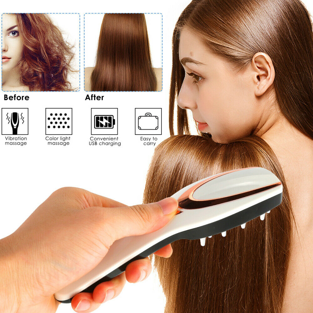 Electric Phototherapy Massager Comb Portable Scalp Vibration Hair Brush Massage