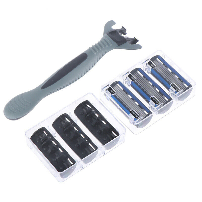 6 Layers Razor 1 Razor Holder + 6 Replacement Blades Head Cassette Hair T.l8