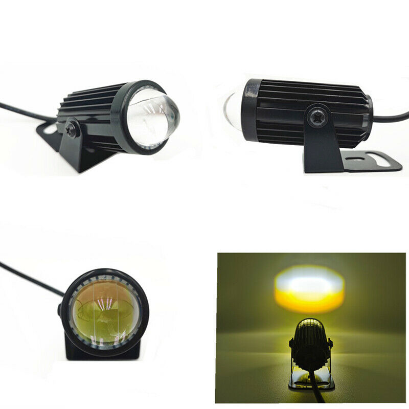 12/48V Motorcycle LED Driving Fog Lights Amber White 6000LMW 6000k for Truck ATV