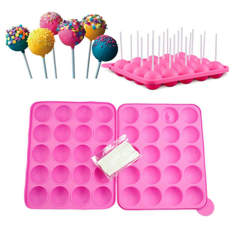 20 Holes Silicone Chocolate Mold Lollipop Sphere Maker Baking Mold Ice TrayBDAU