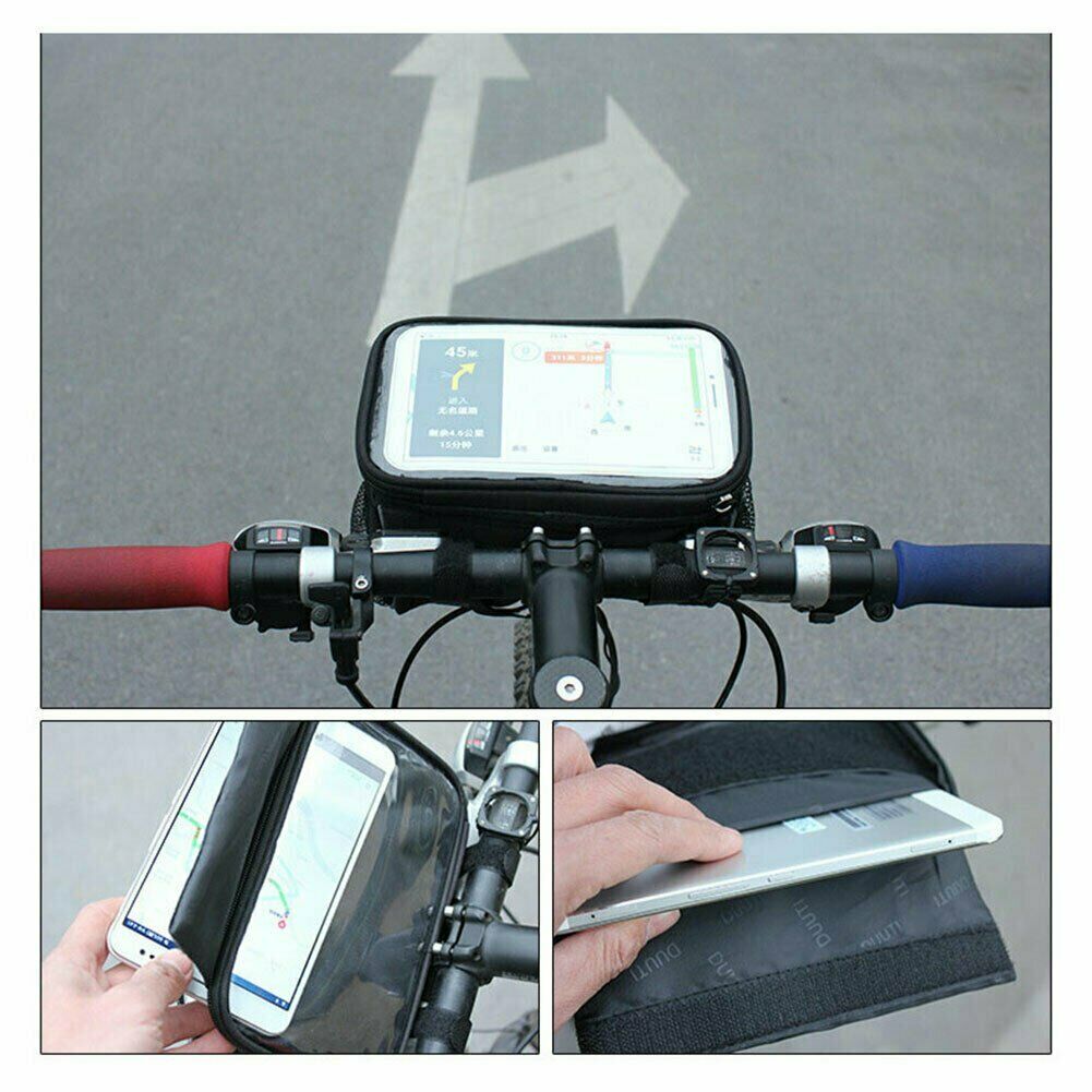 Bicycle Handlebar Bag Cycling Bike Front Tube Pannier Basket Storage Pouch Box
